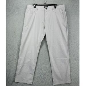Halsey 44 Khakis‎ Pants Mens 38 Light Grey Stretch Flat Front Straight 5 Pocket
